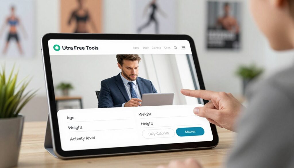 BMR Calculator Interface with Age Height and Weight Input