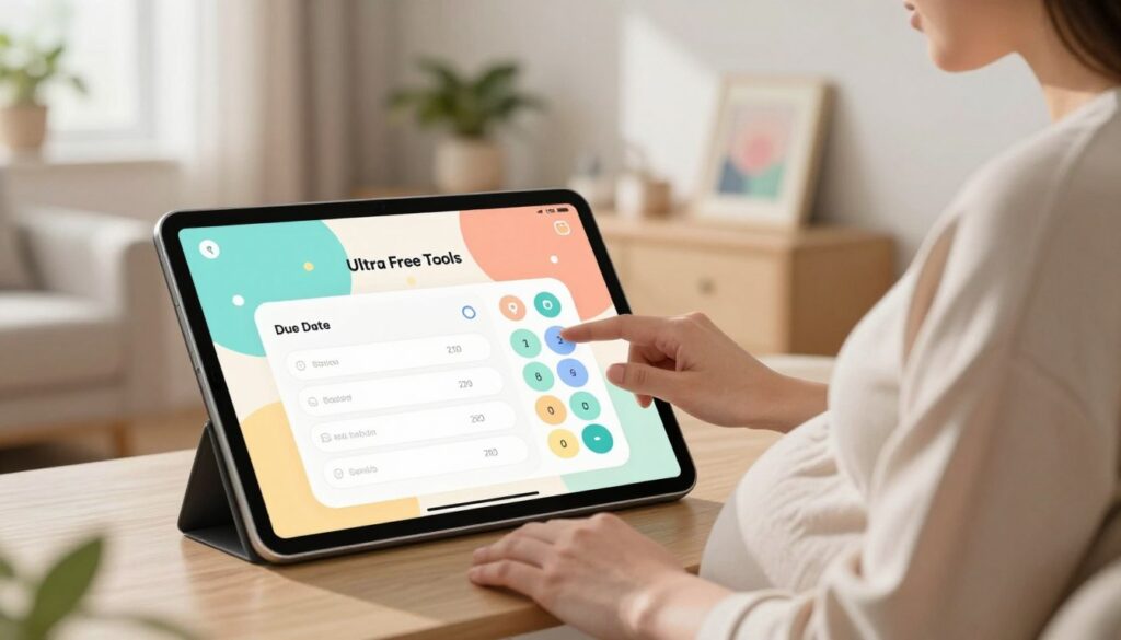 Online Pregnancy Calculator Showing Estimated Due Date