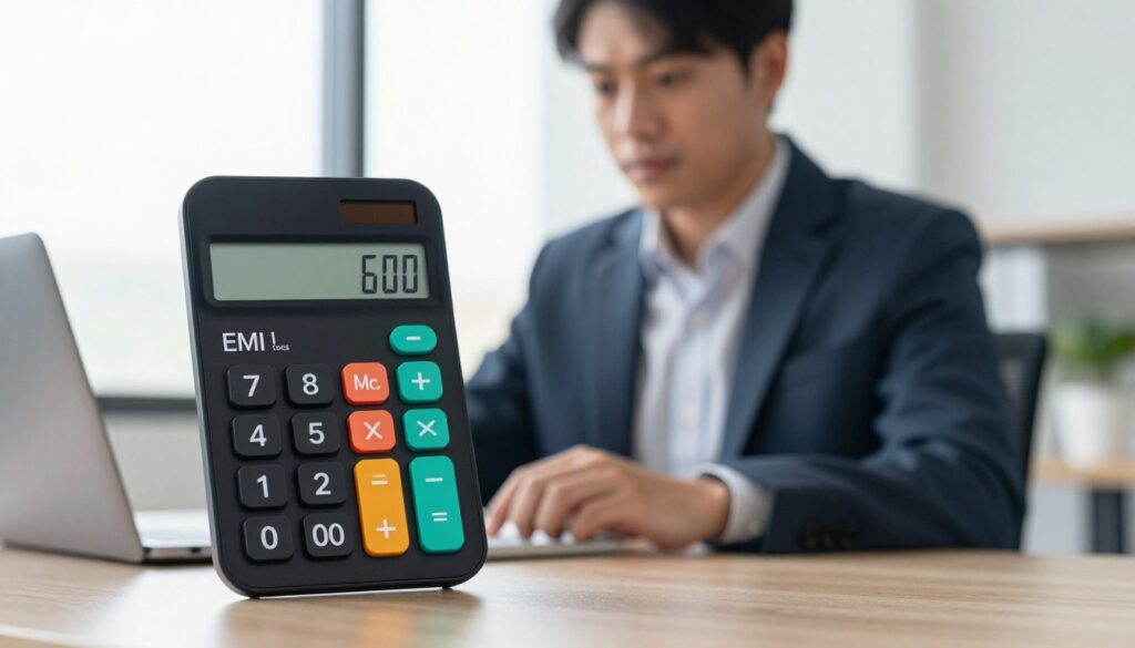 Online EMI Calculator Showing Monthly EMI Amount