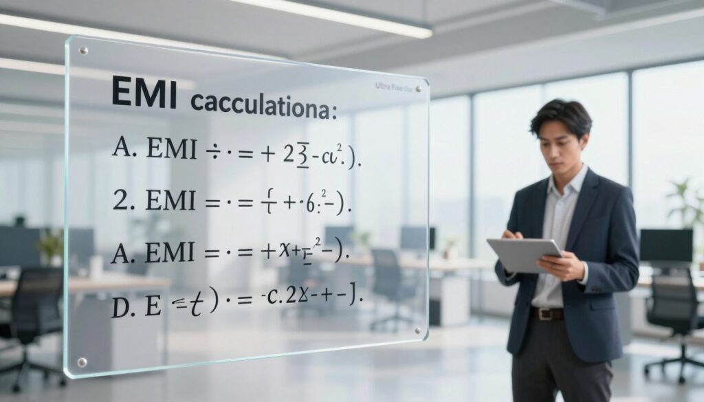 EMI Calculator Interface with Loan Amount and Interest Rate