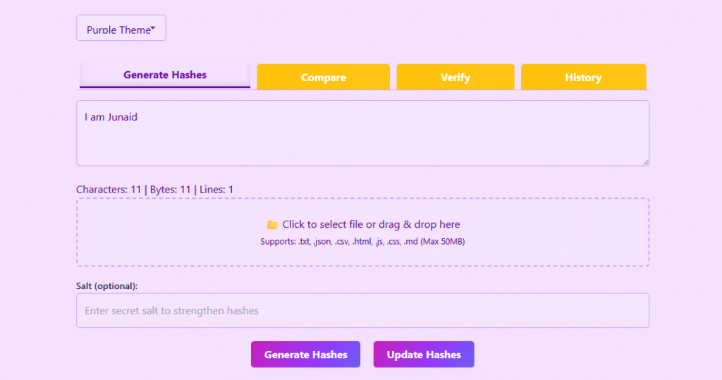Hash Generator Online Tool