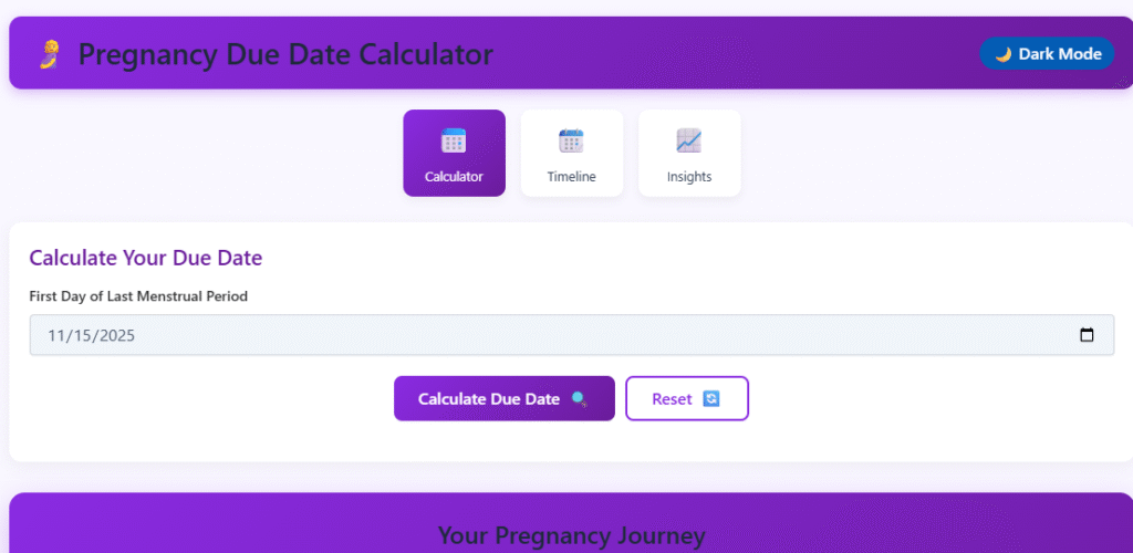 Pregnancy Due Date Calculator for Accurate Baby Birth Prediction