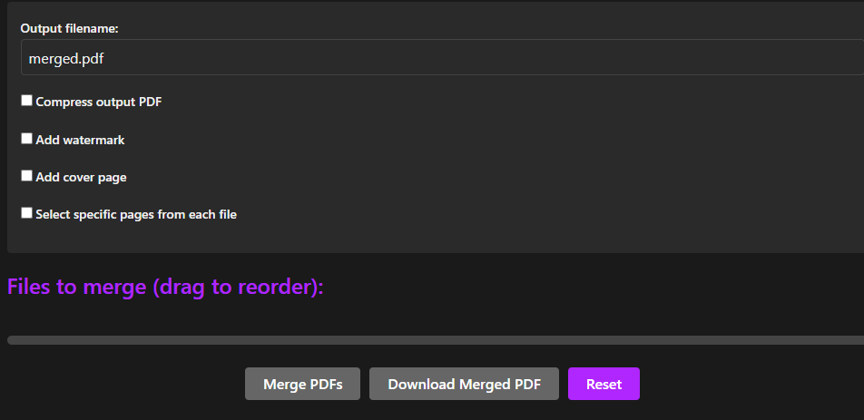 Mobile Friendly PDF Merger Tool for Students and Offices