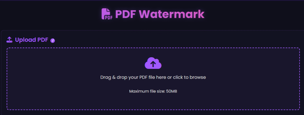 Secure PDF Watermark Generator with Custom Text Option