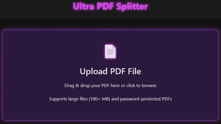 Secure PDF Splitter Tool for Safe File Processing