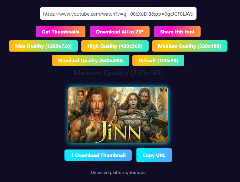 Online Thumbnail Downloader for YouTube Videos