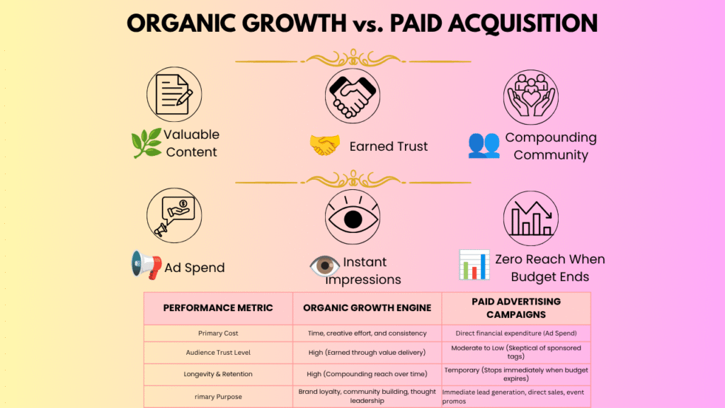 ORGANIC GROWTH vs. PAID ACQUISITION