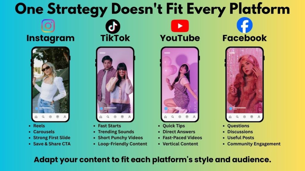 Strategies for Each Social App